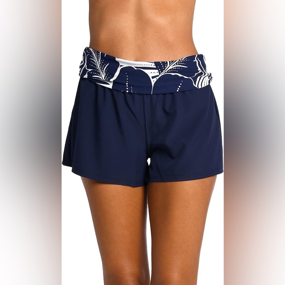 La Blanca Women's Printed Soft Board Swimwear Shorts XS NWOT
